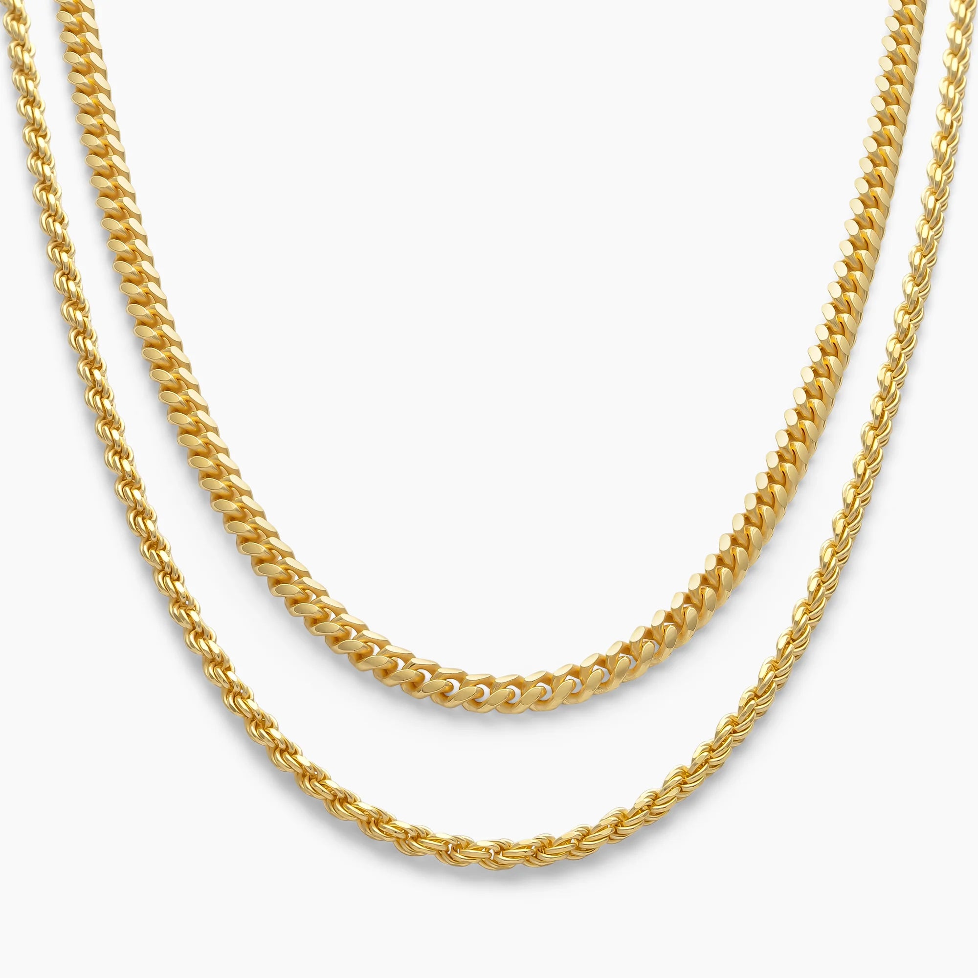 18k/.925 gold popular vermil cuban link necklace