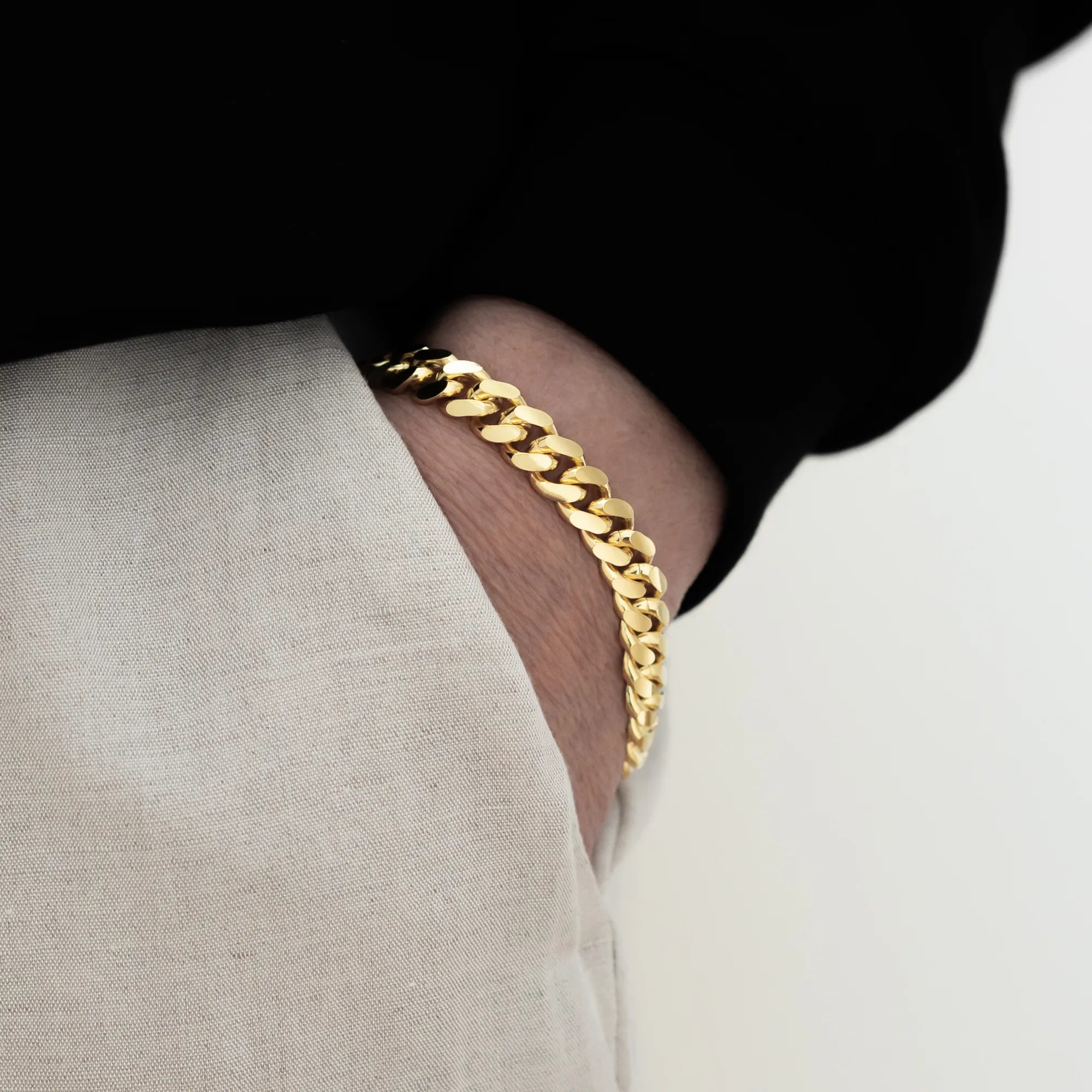 10mm Cuban Bracelet Gold