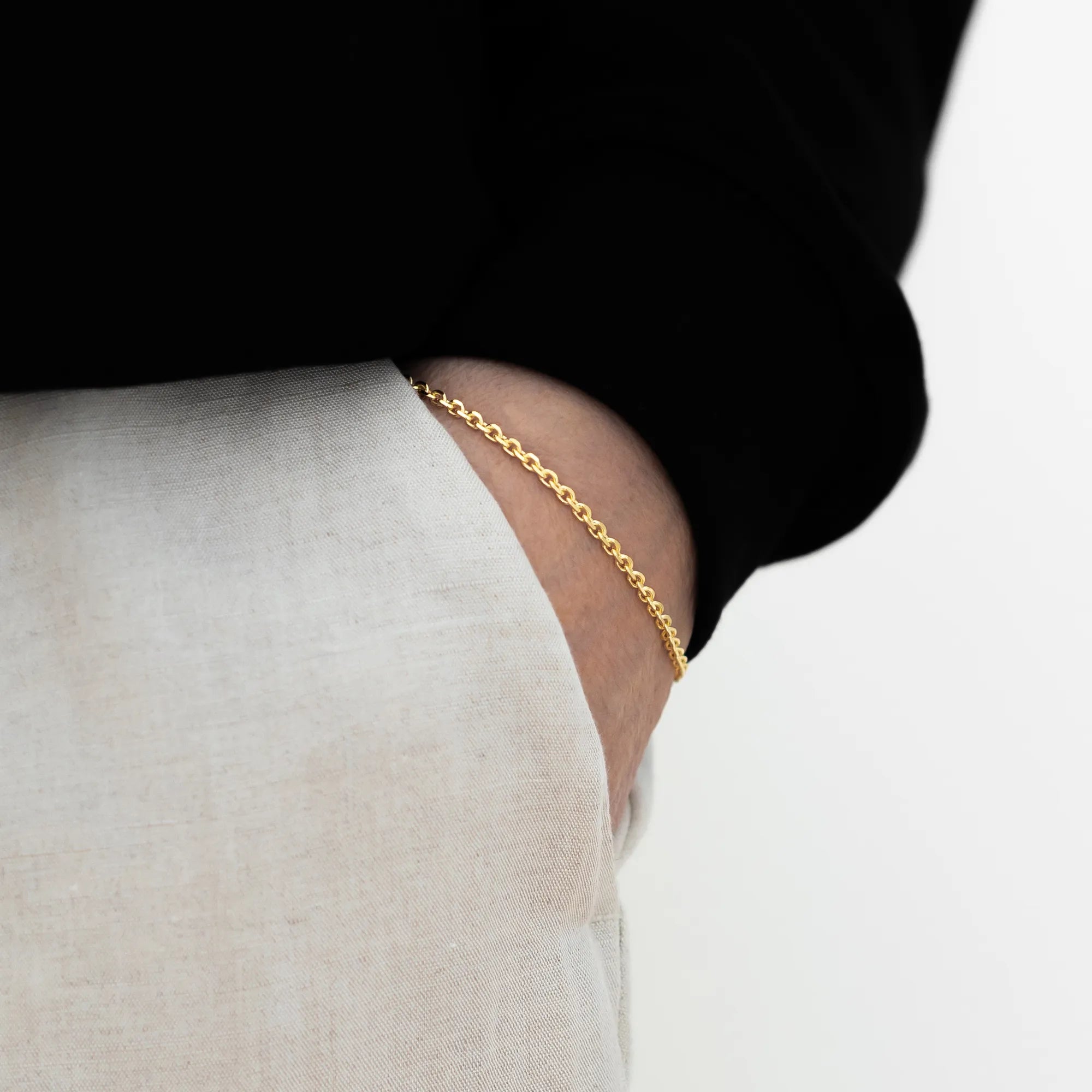 2mm Cable Bracelet Gold