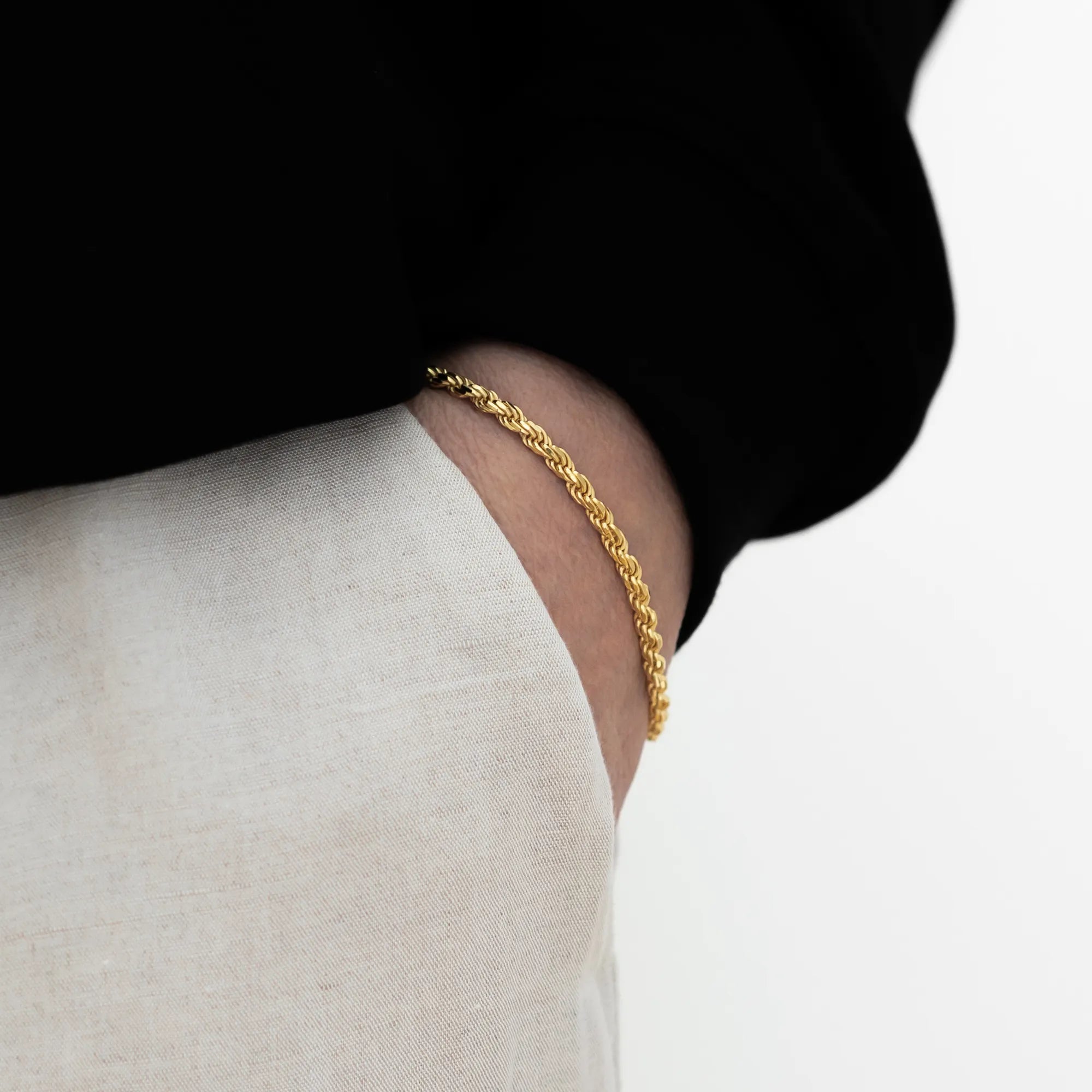 4mm Rope Bracelet Gold