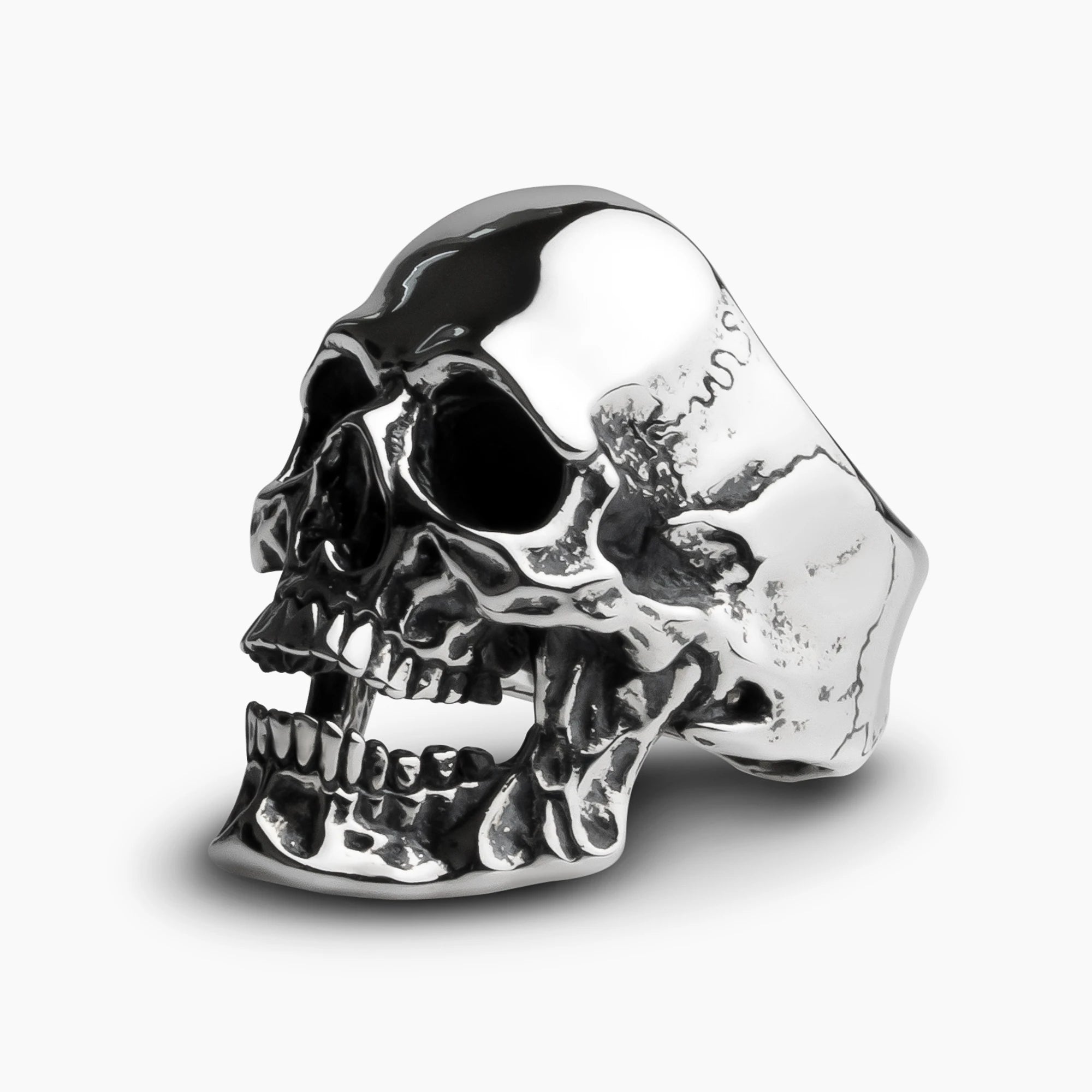 Anatomical Skull Ring in 925 Sterling Silver