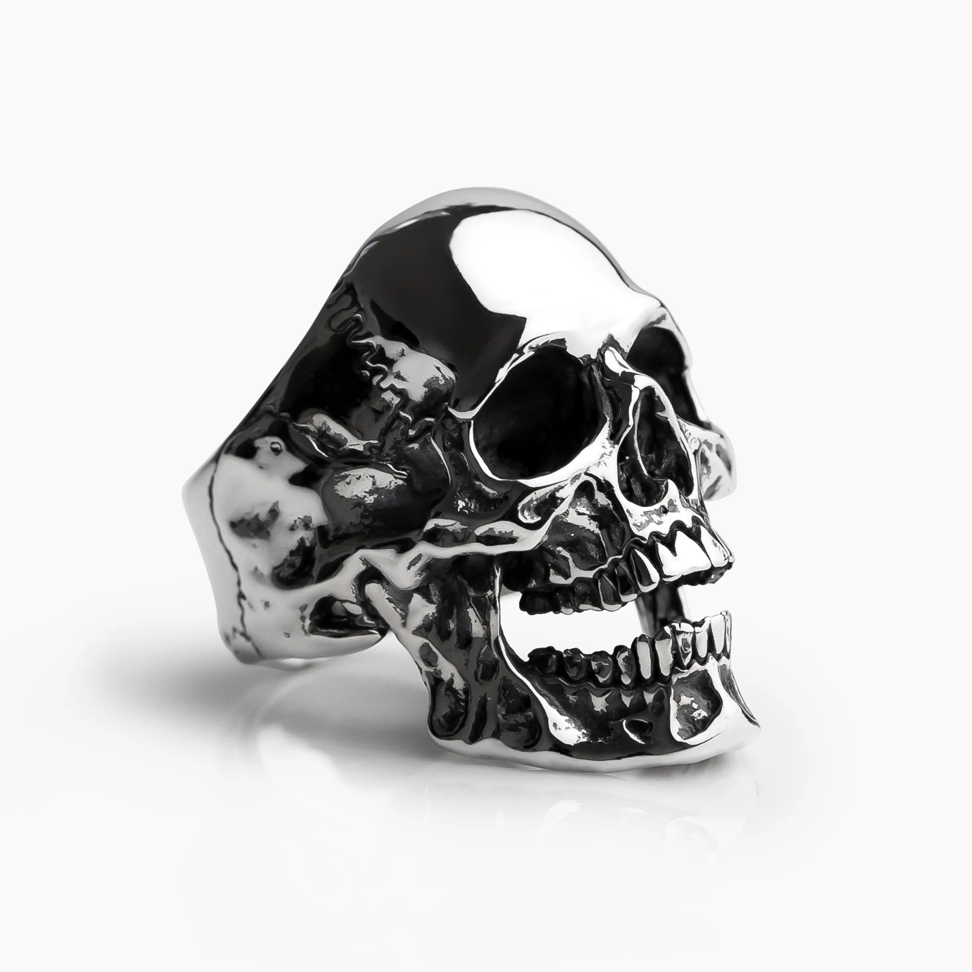 Anatomical Skull Ring in 925 Sterling Silver