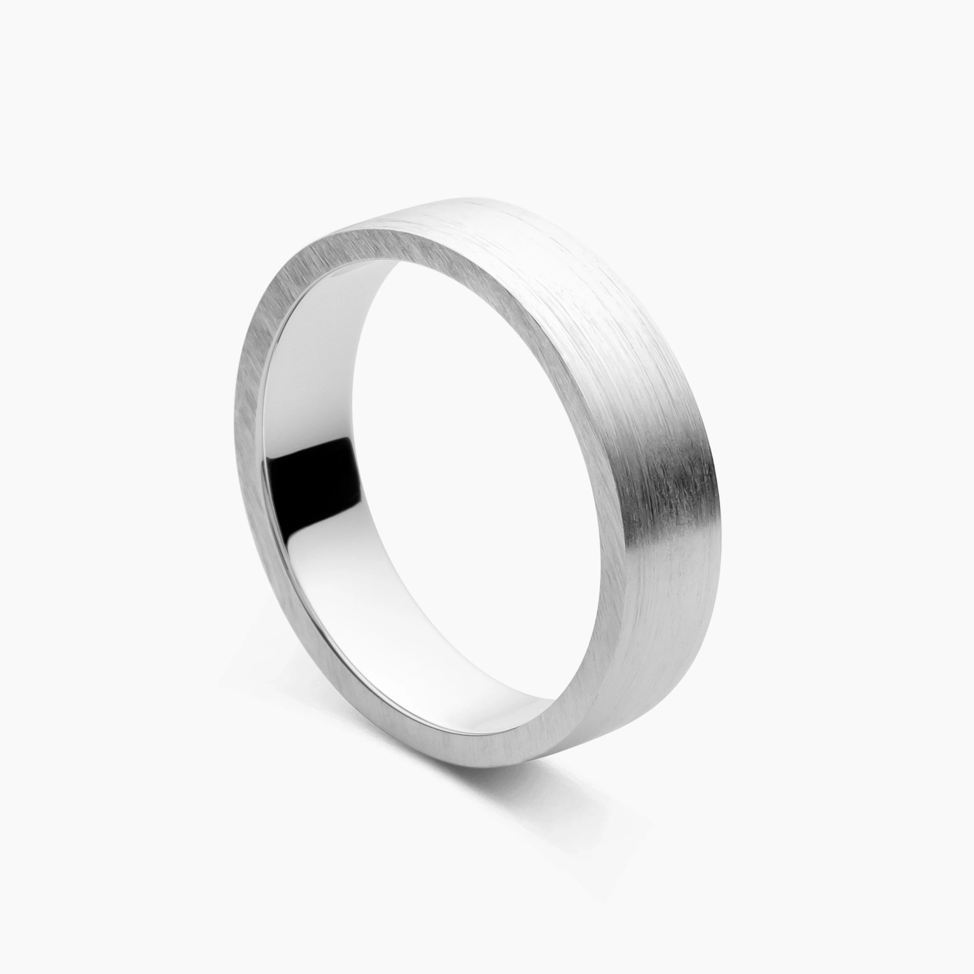 Brushed 6mm Ring Sterling Silver