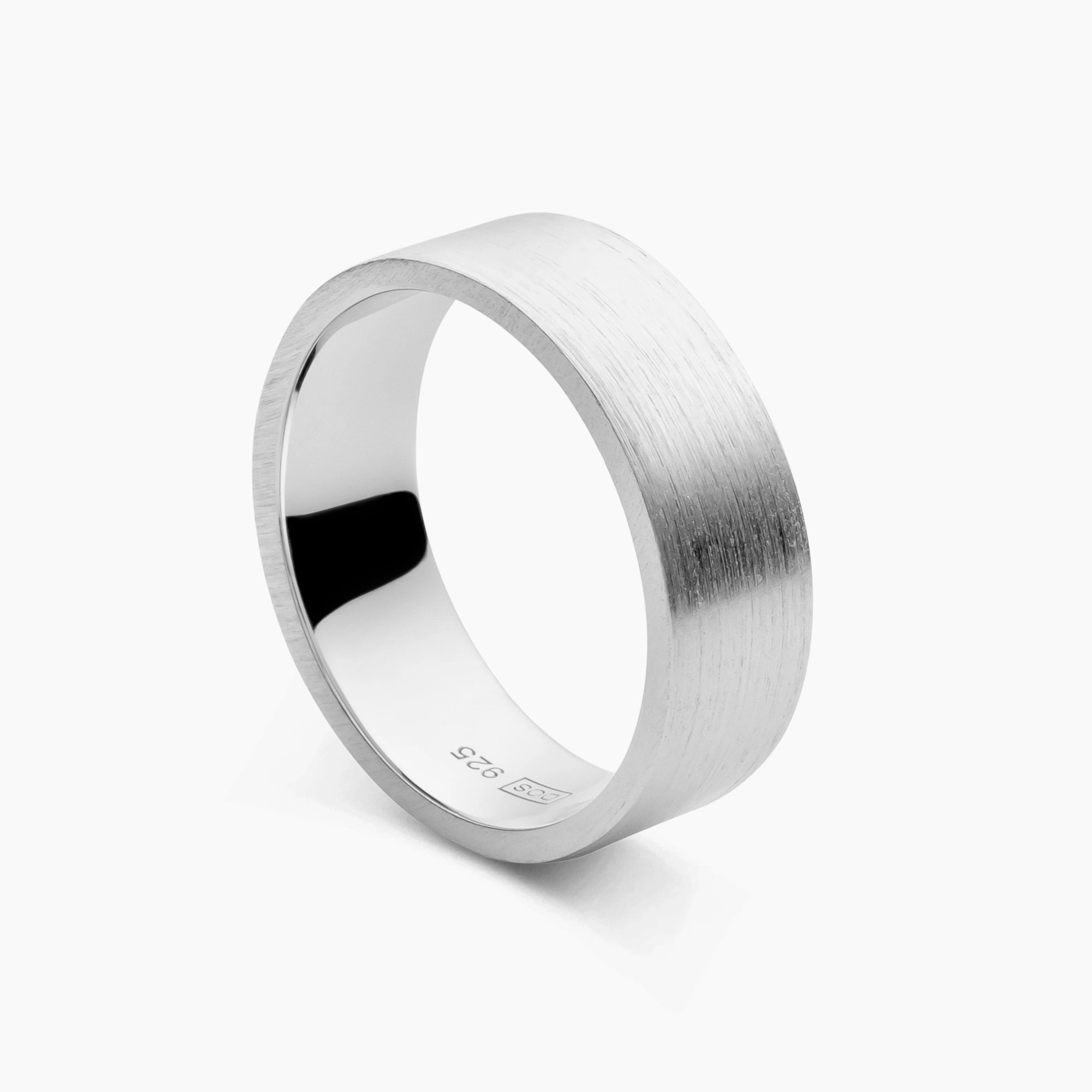 Brushed 8mm Ring Sterling Silver