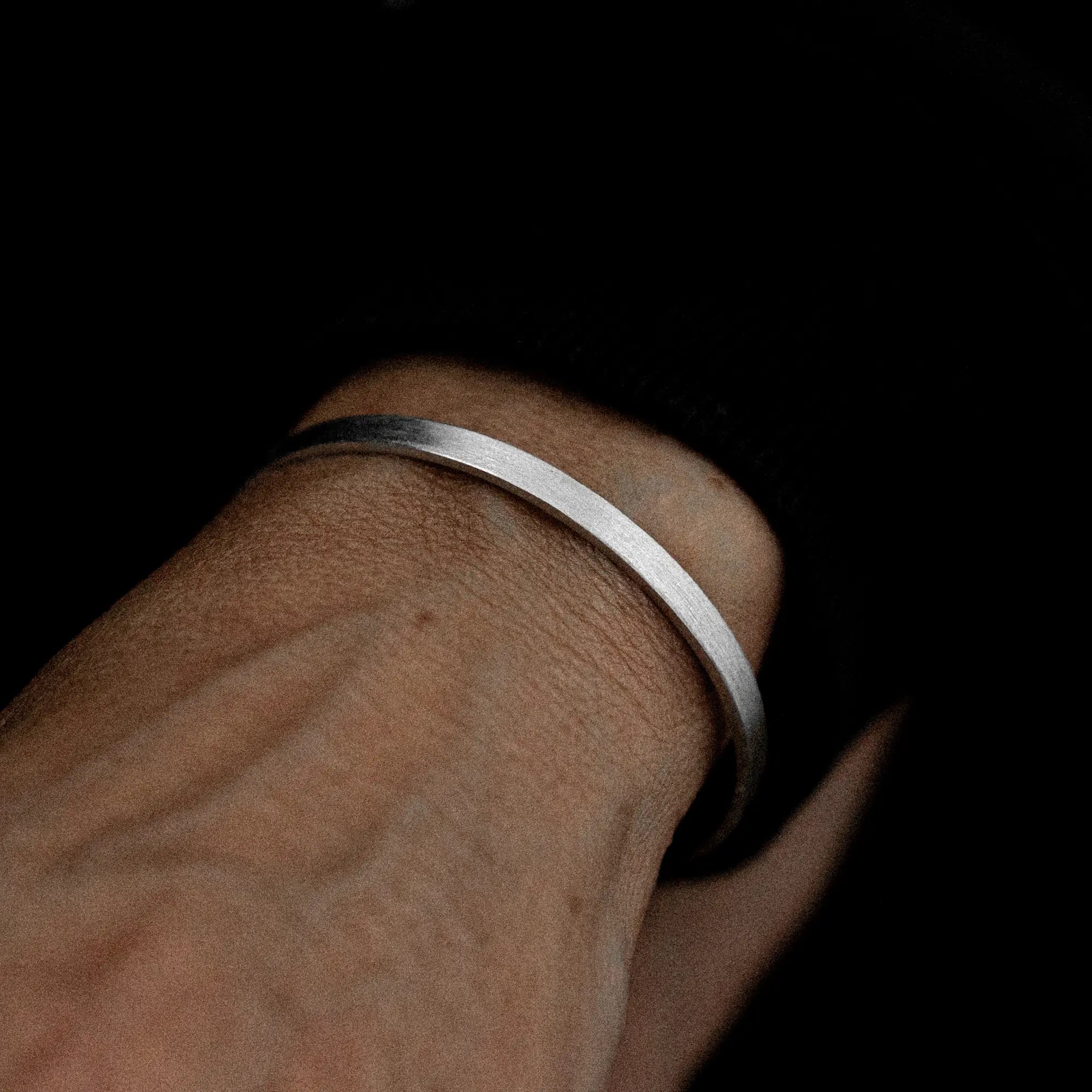 Brushed Cuff Bracelet 5mm Sterling Silver