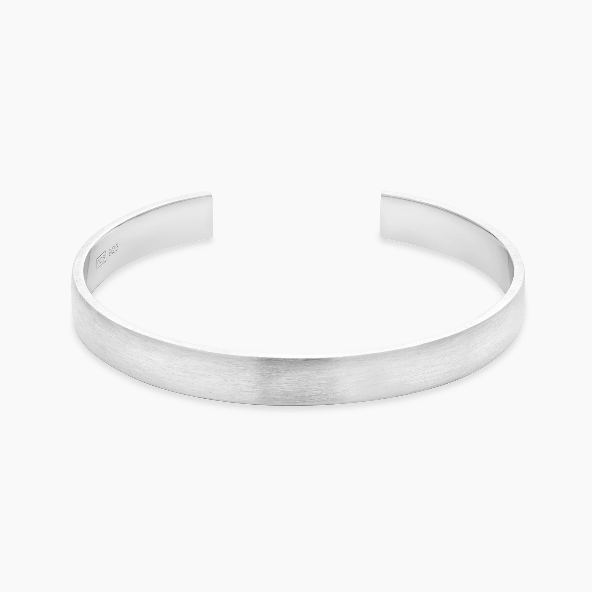 Brushed Cuff Bracelet 8mm Sterling Silver