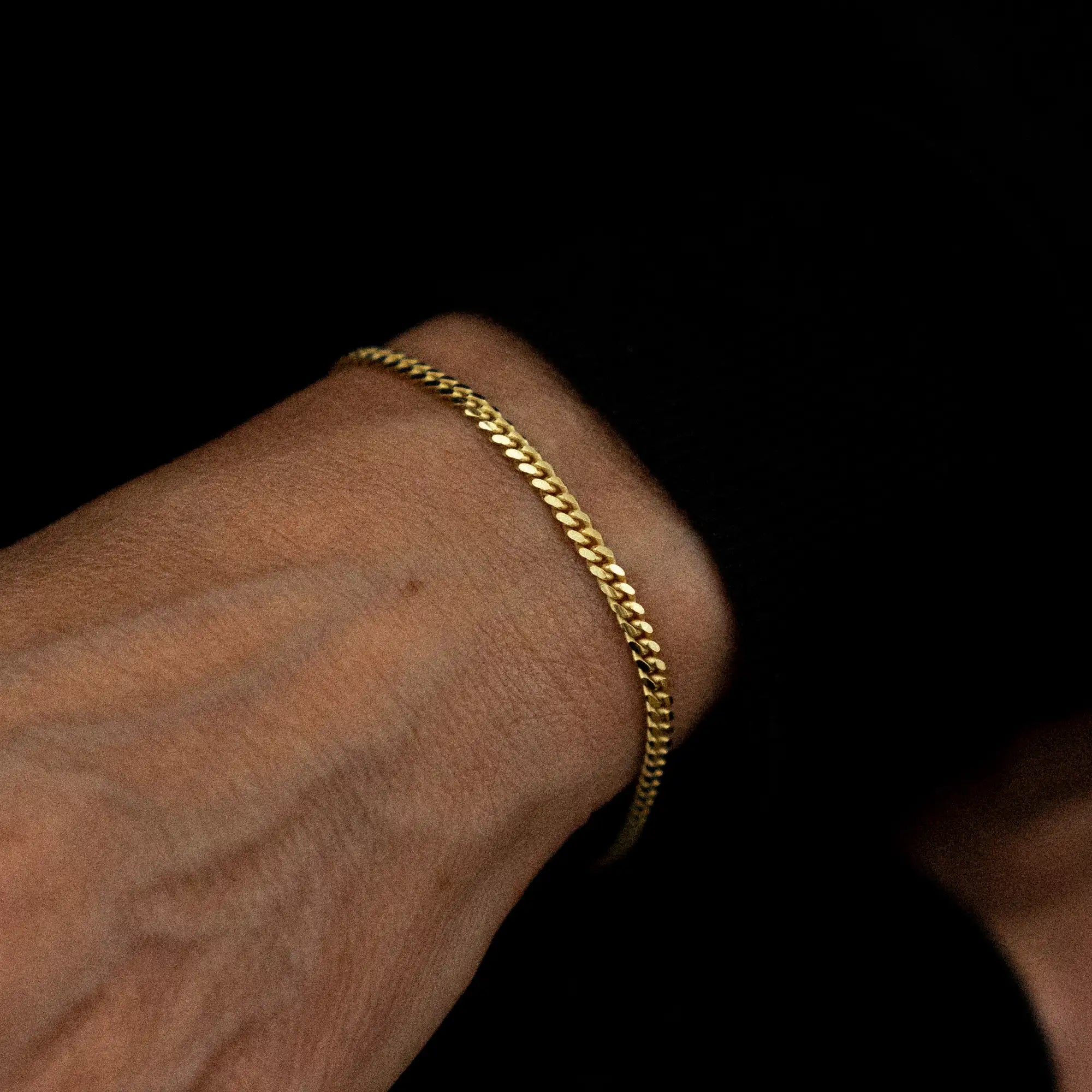 Cuban Bracelet 3mm Gold