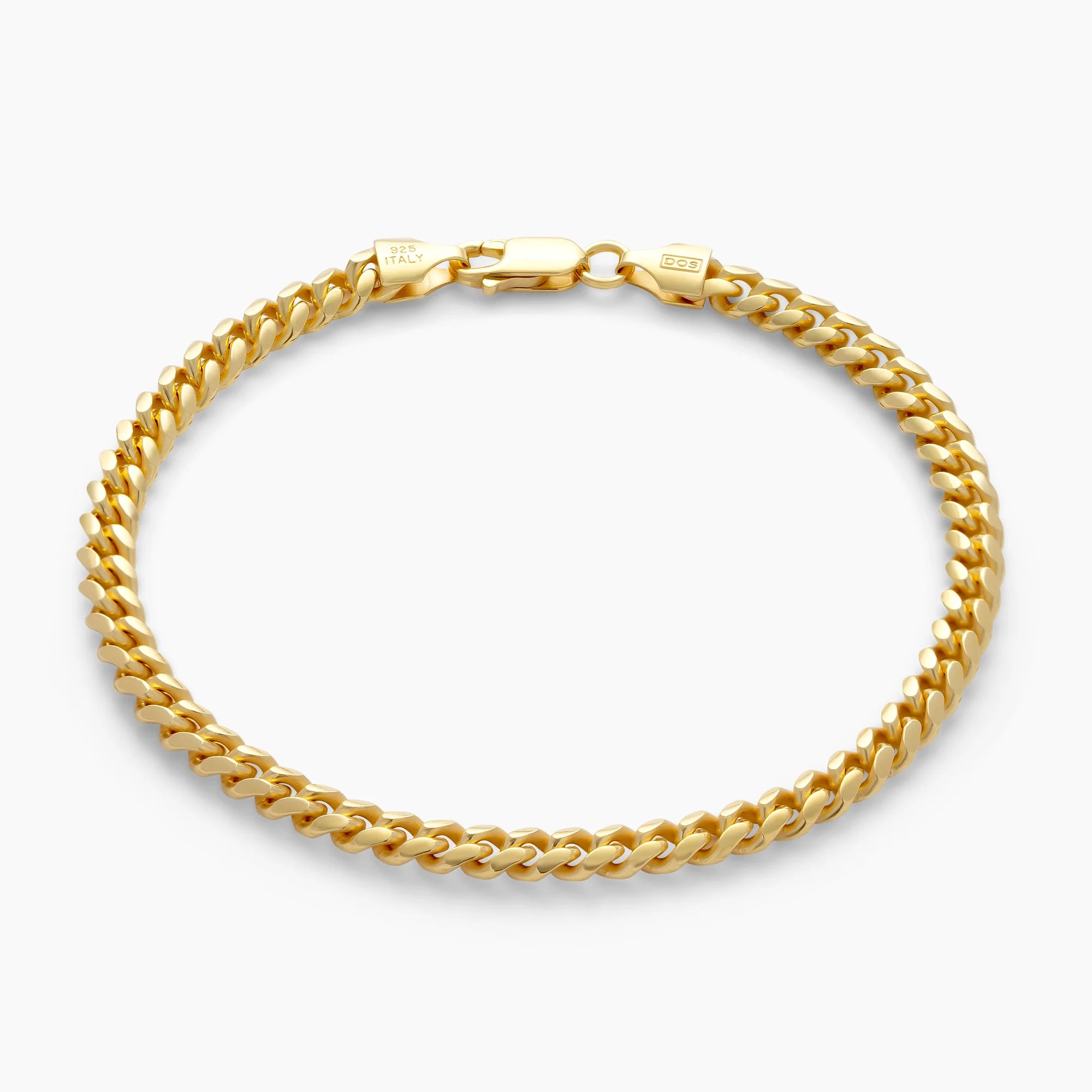 Cuban Link Bracelet 5mm in 18k Gold Vermeil