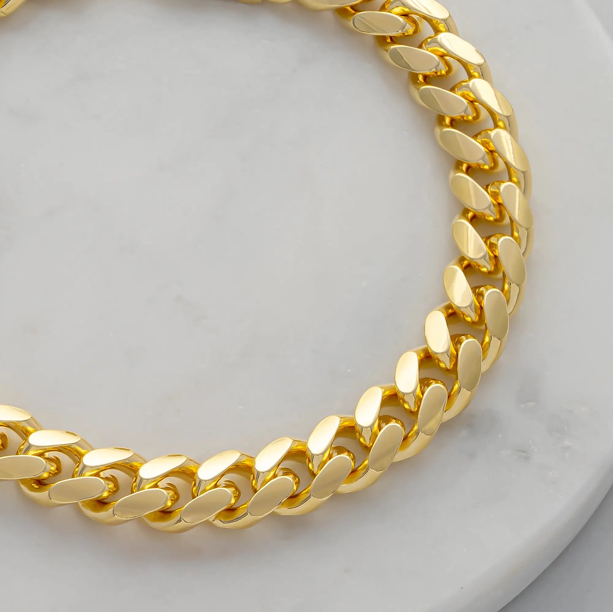 8mm Gold Cuban Bracelet