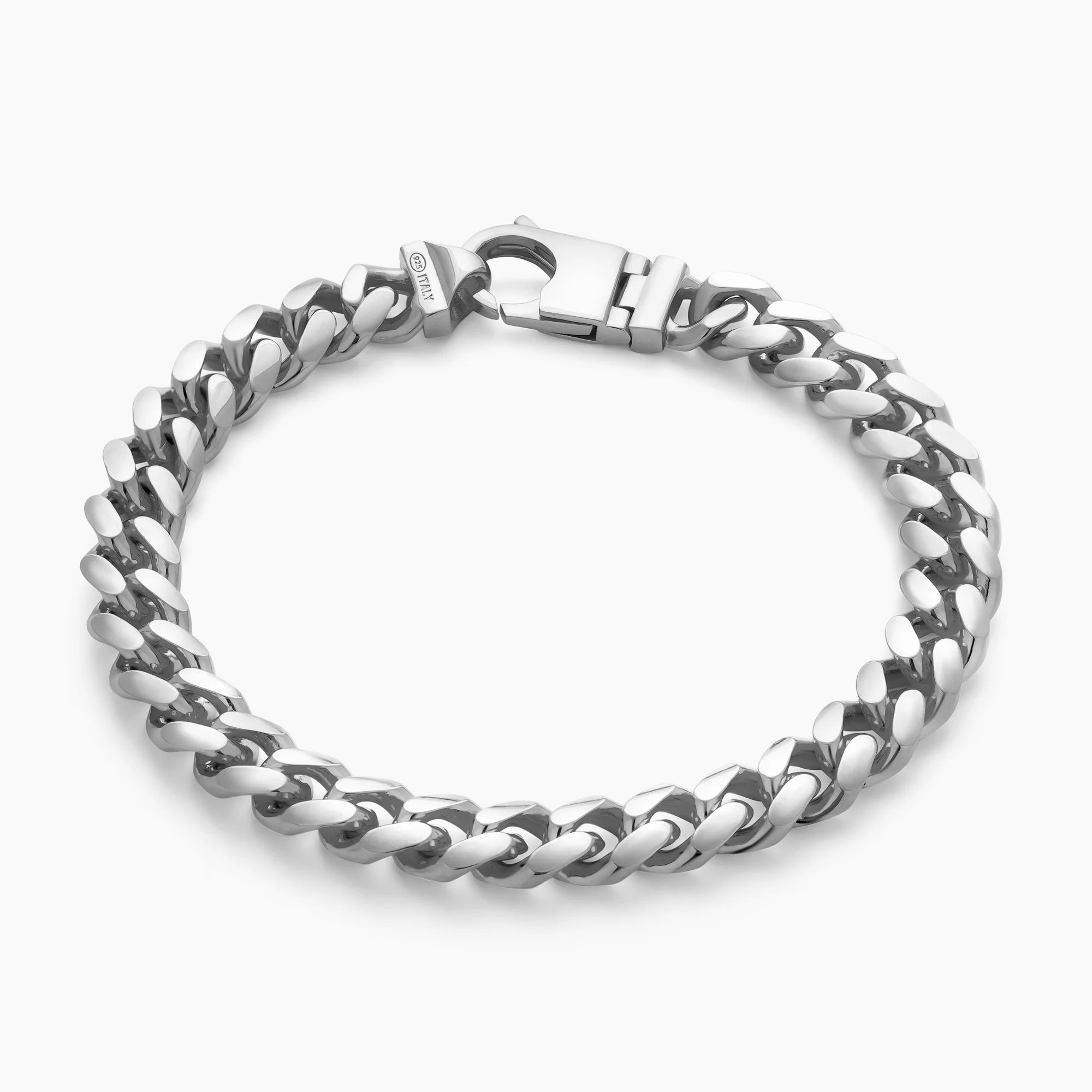 Cuban Link Bracelet 8mm in 925 Sterling Silver