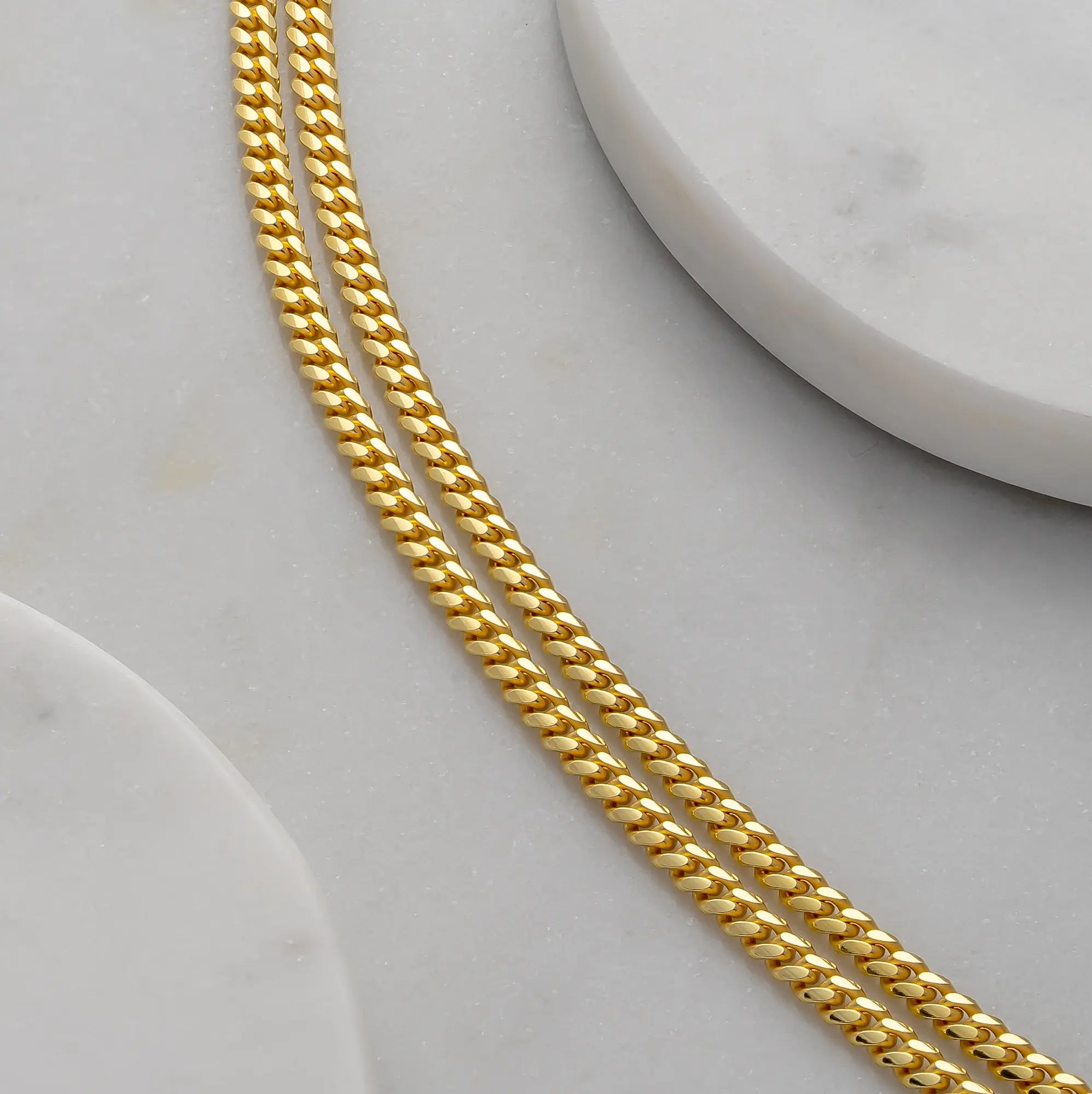 3mm Gold Cuban Chain