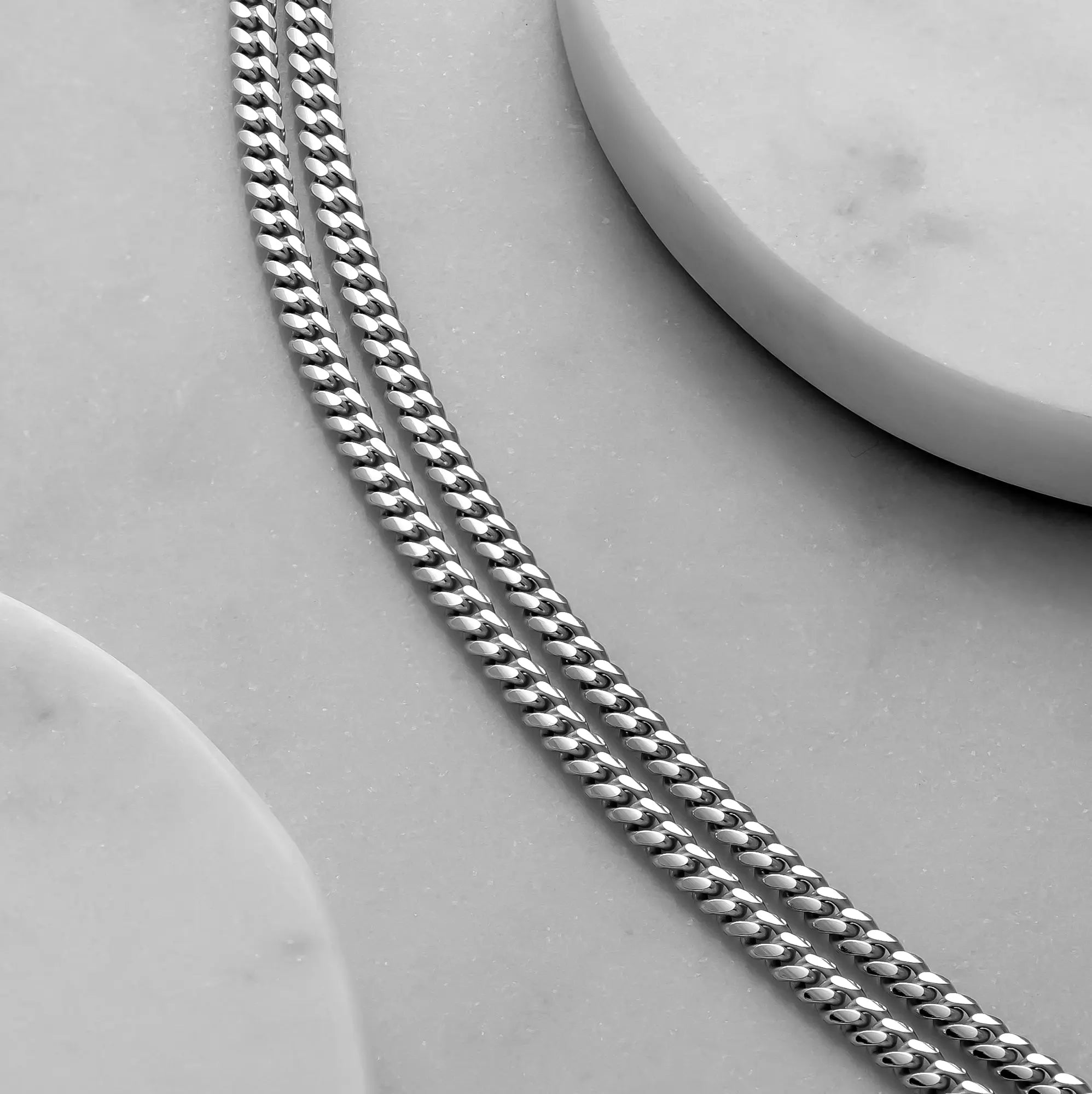 3mm Silver Cuban Chain