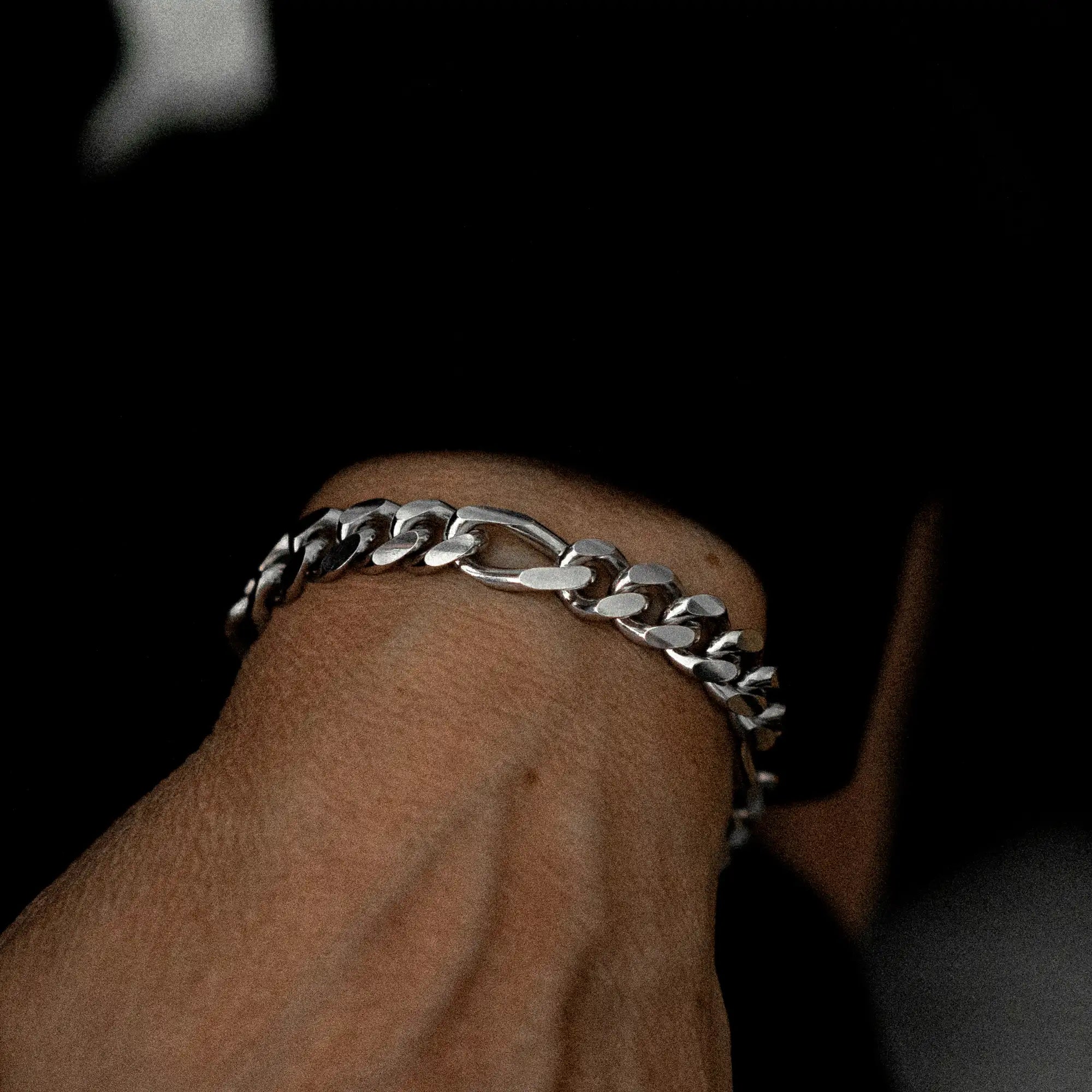 Figaro Bracelet 10mm Sterling Silver