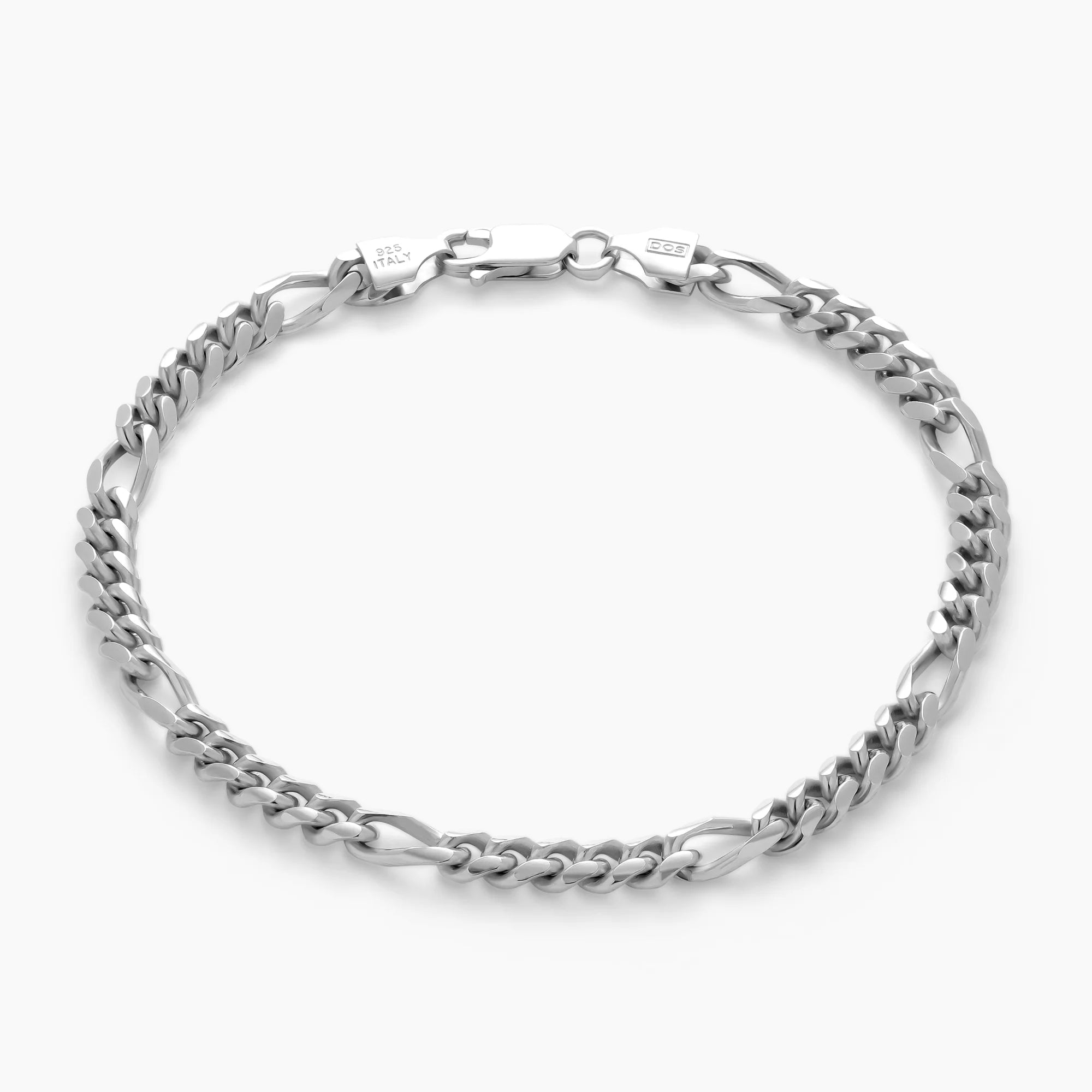 Figaro Bracelet 5mm in 925 Sterling Silver