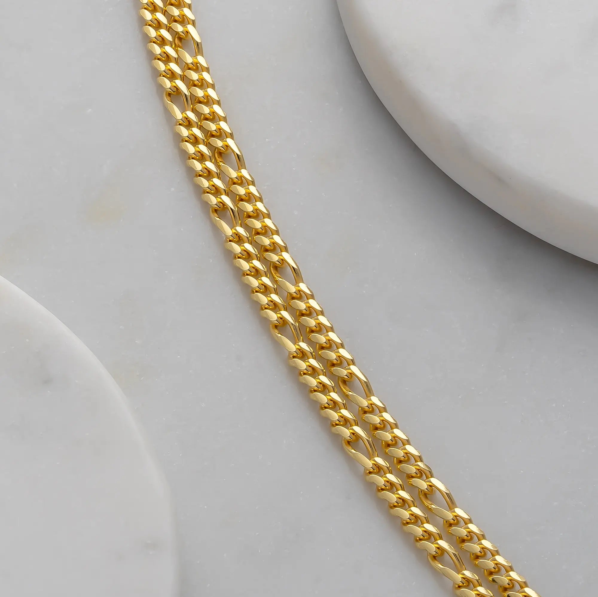 3mm Figaro Chain Gold