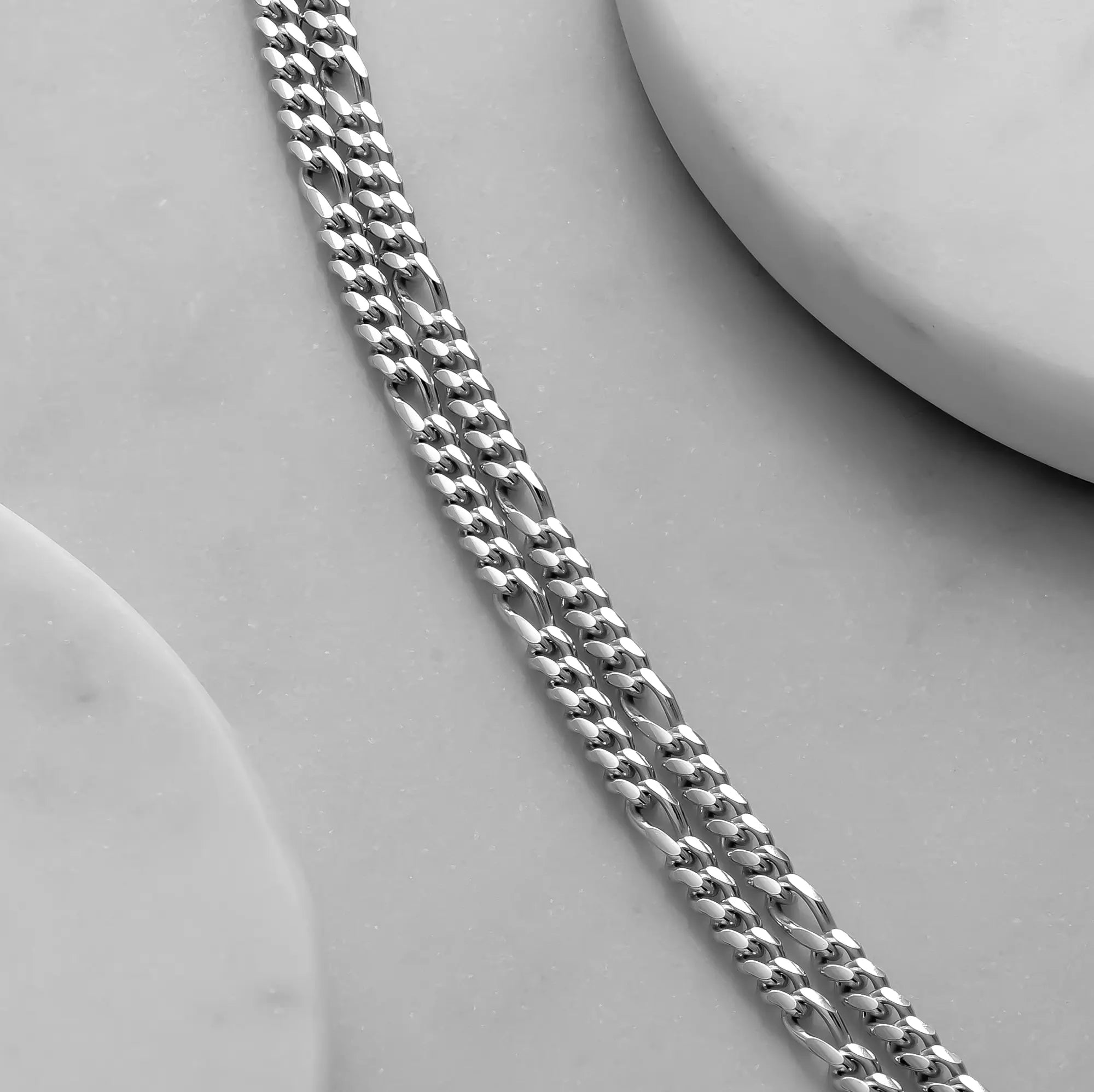 3mm Figaro Chain Silver