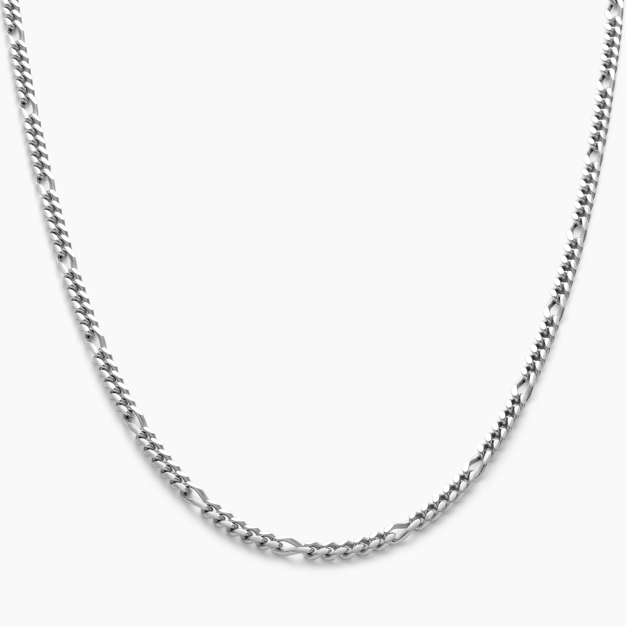 Figaro Chain 3mm in 925 Sterling Silver