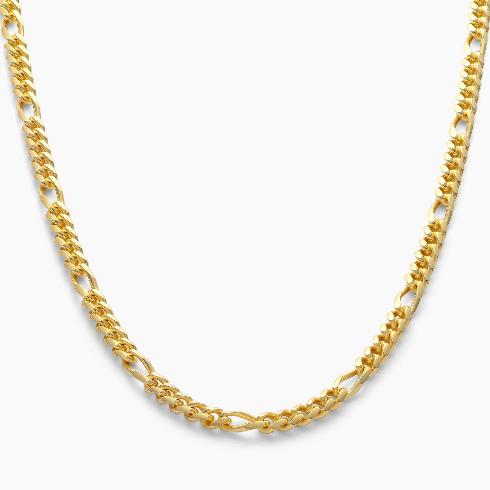 Figaro Chain 5mm in 18k Gold Vermeil