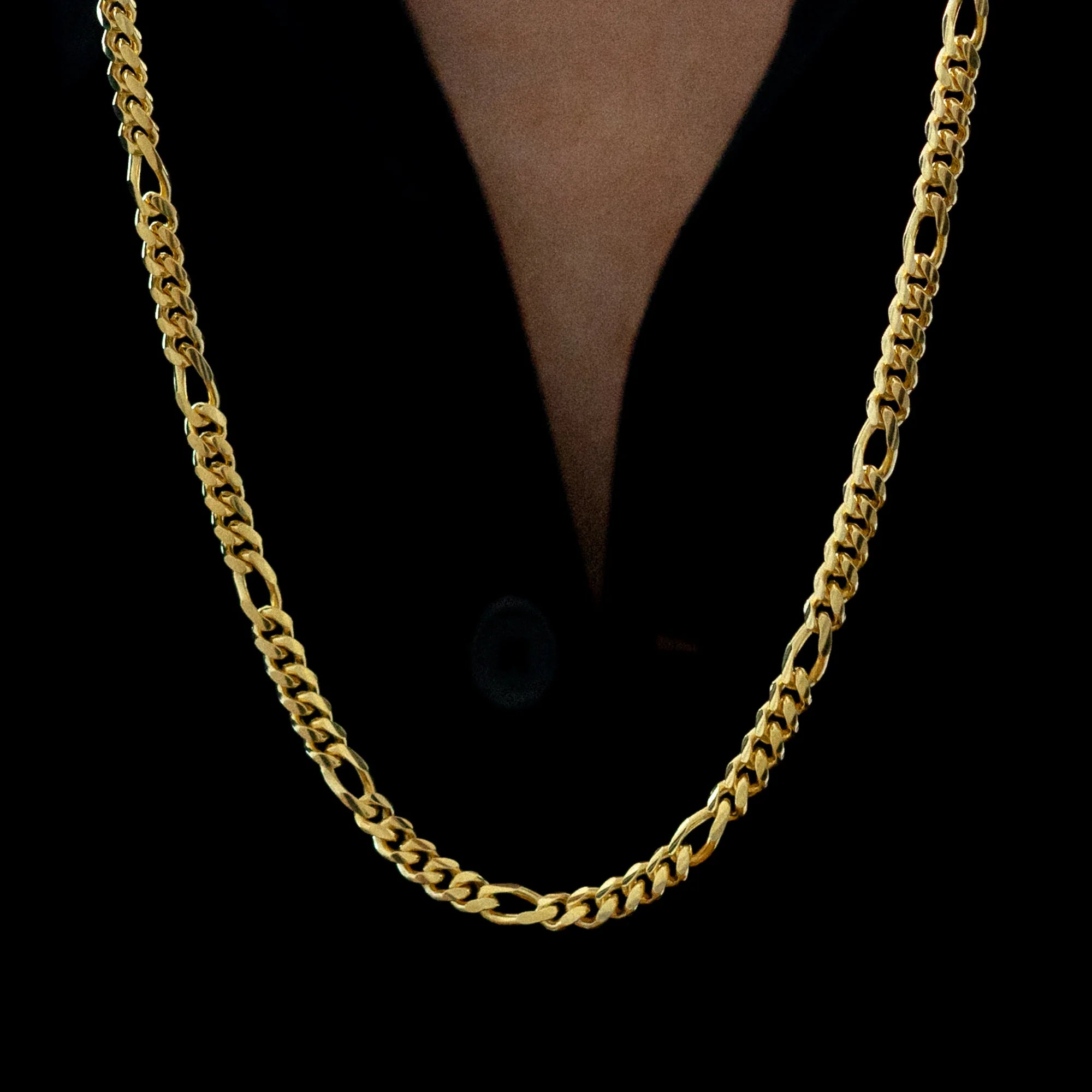 Figaro Chain 7mm Gold