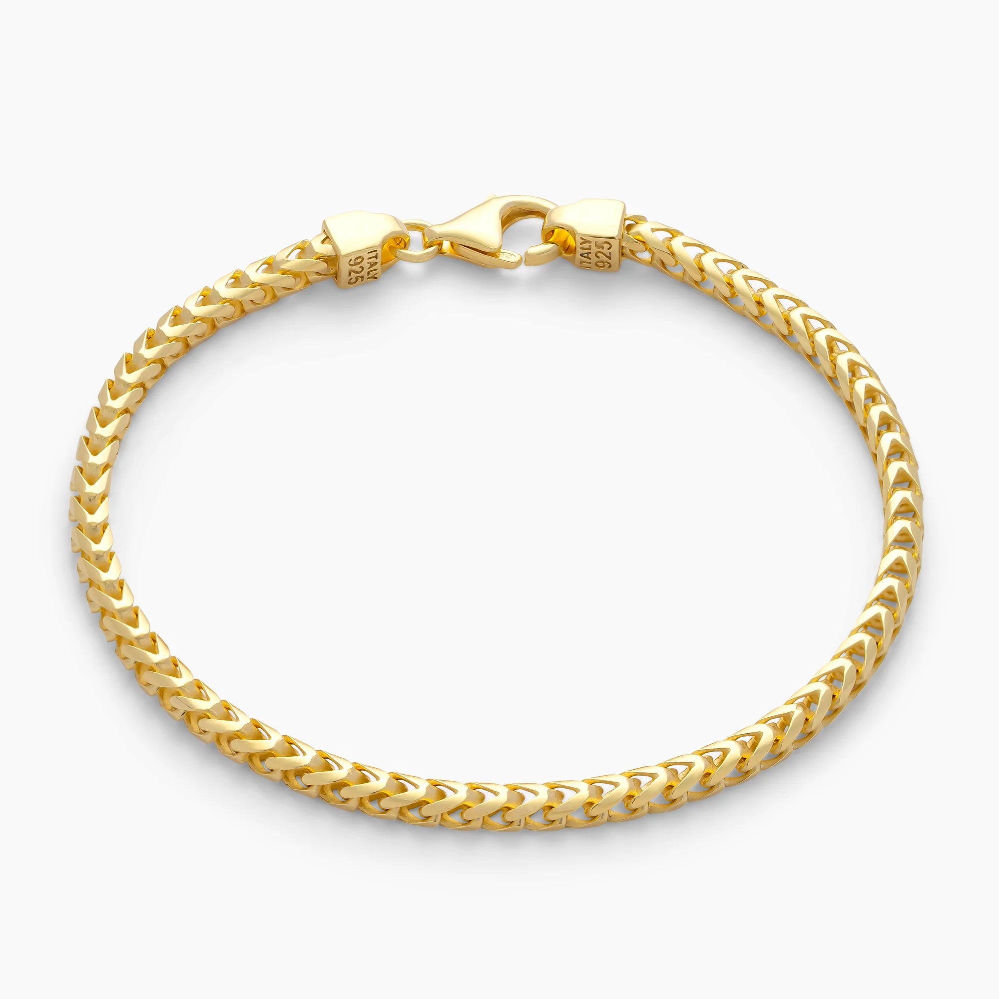 Franco Bracelet 3mm in 18k Gold Vermeil