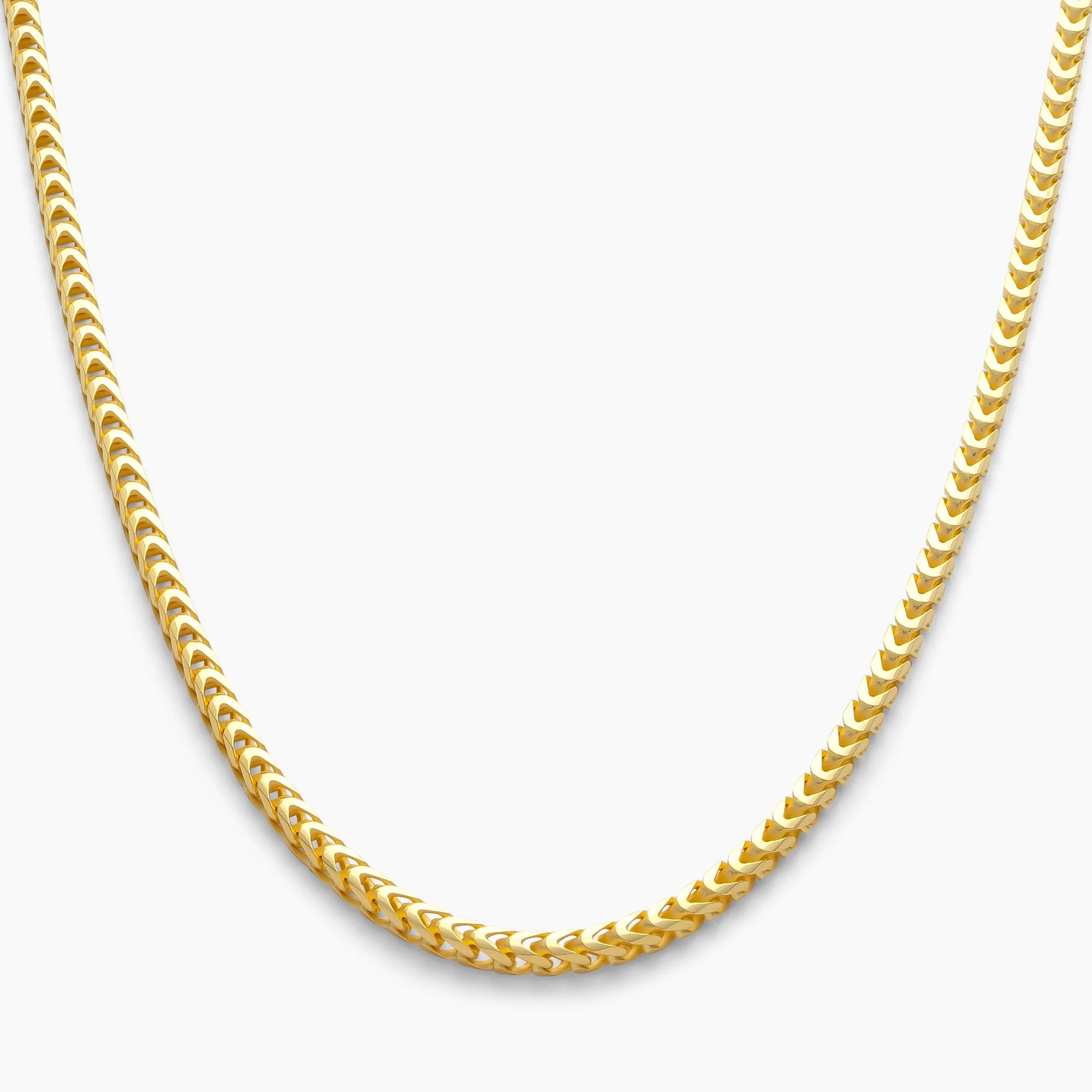 Franco 3mm Chain in 18k Gold Vermeil