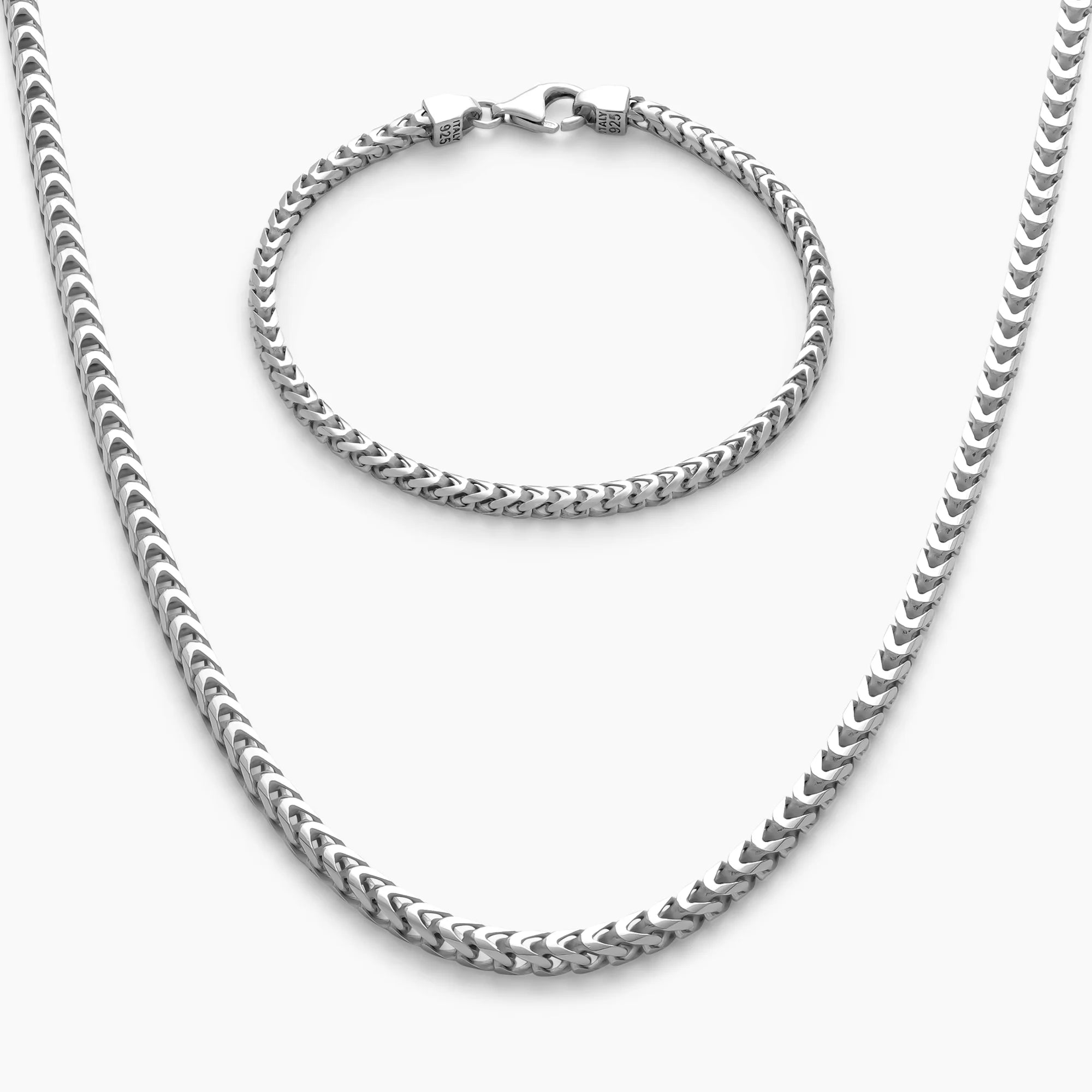 Franco Chain Set 3mm in 925 Sterling Silver