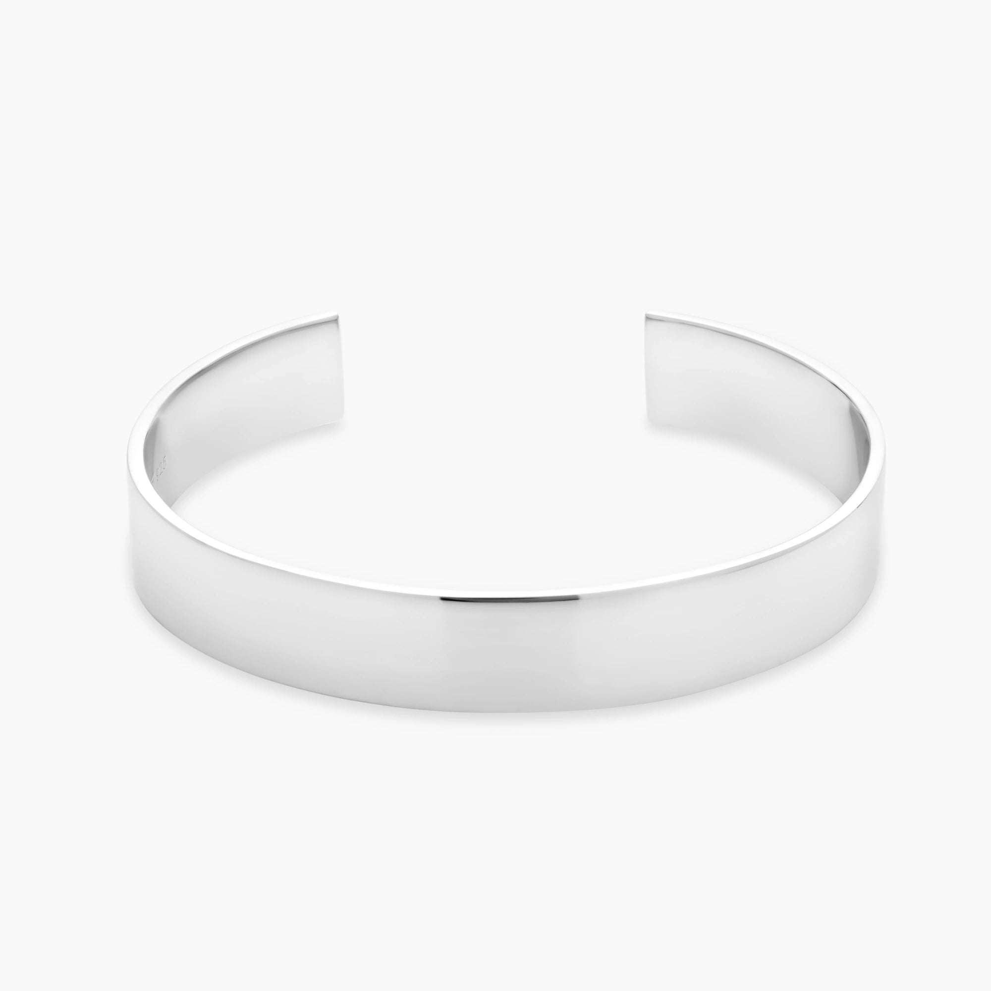 Polished Cuff Bracelet 12mm Sterling Silver