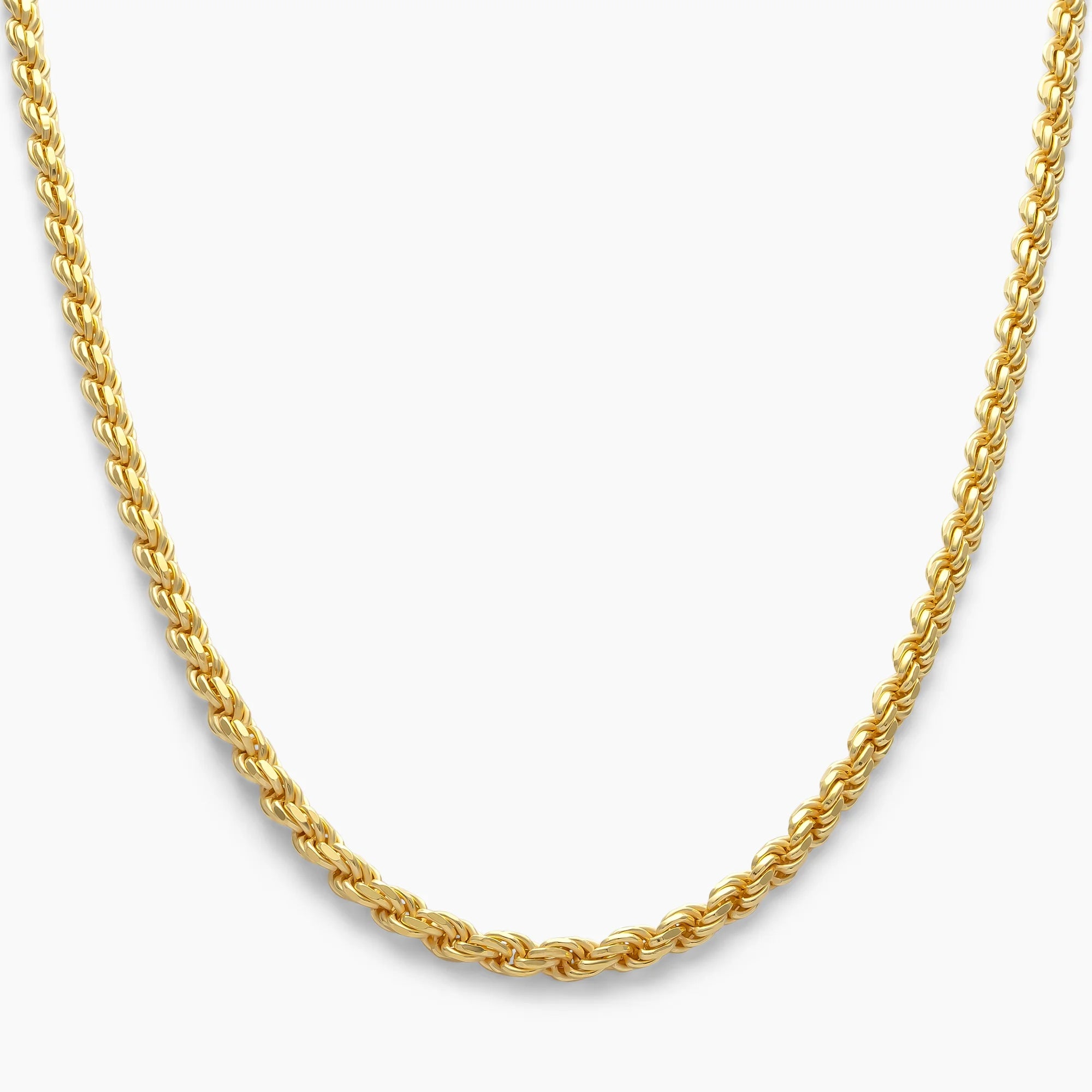 Rope Chain 4mm in 18k Gold Vermeil