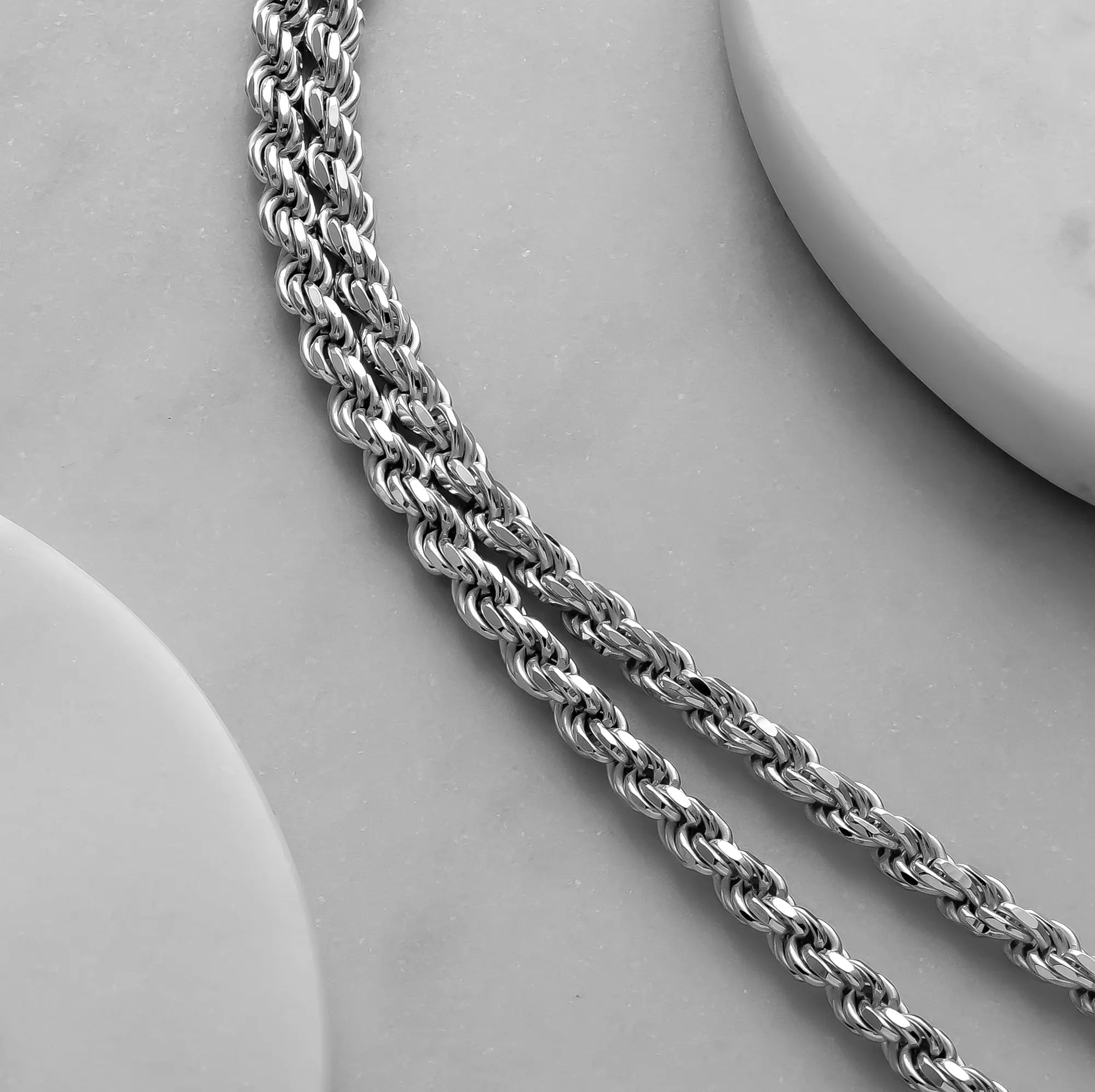 4mm Rope Chain Silver