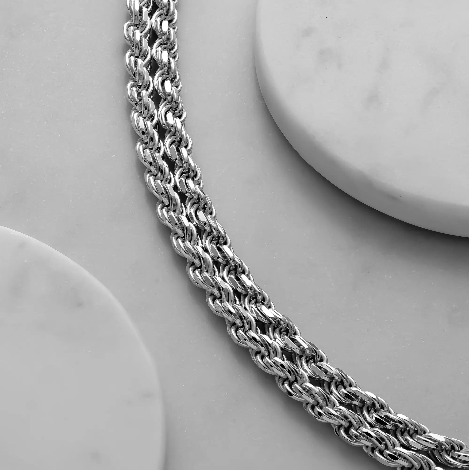 6mm Rope Chain Silver