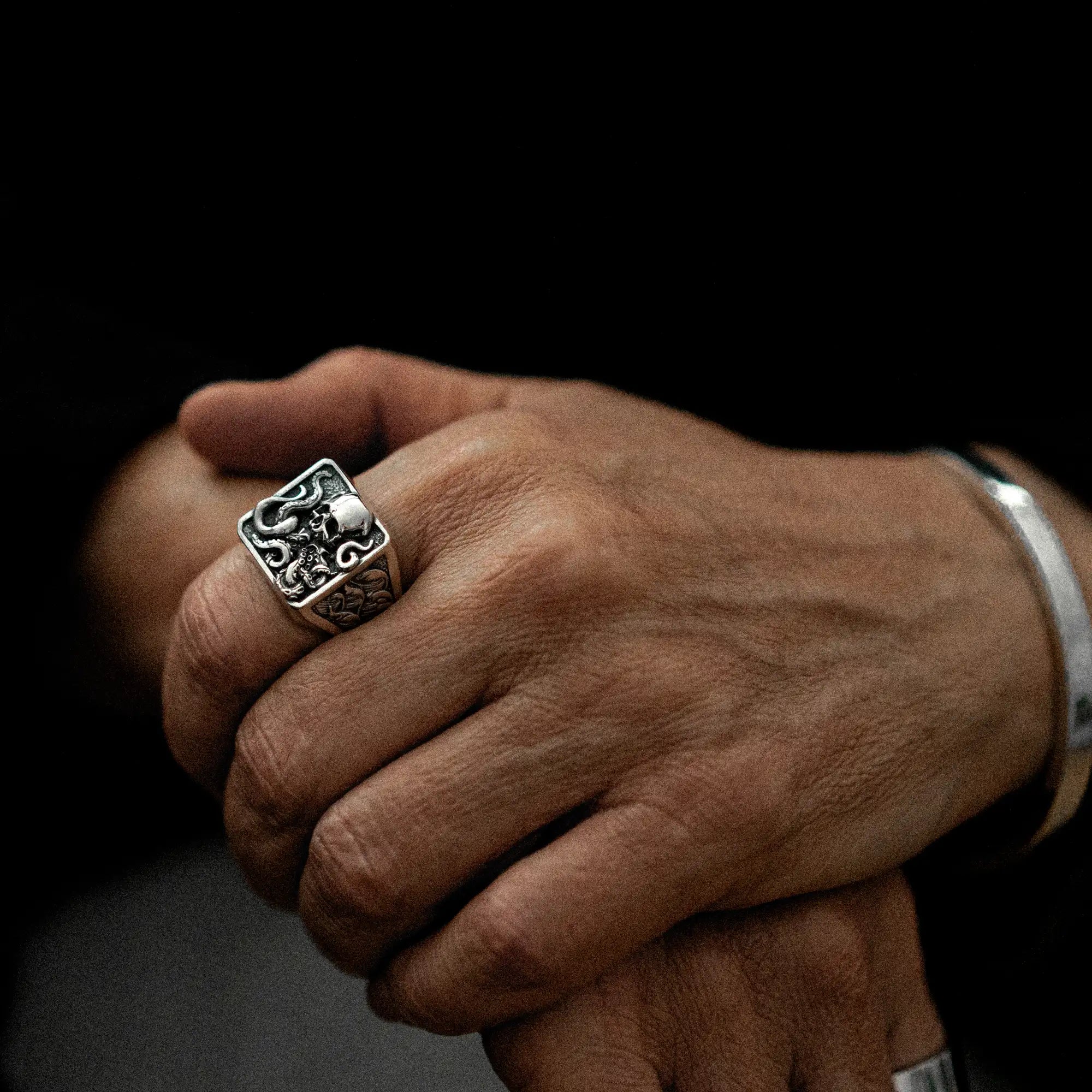 Skull Octopus Ring 925 Sterling Silver